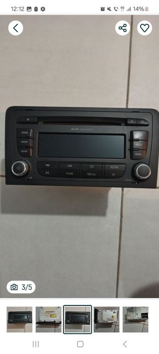 Vând Navigație  (Radio- CD) Audi A3 8p an2007