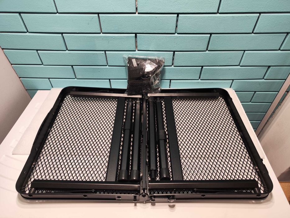 MSDADA сгъваема алуминиева маса за къмпинг 60x40 см черна