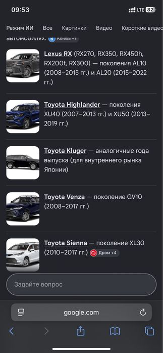 Шаровая опора лексус