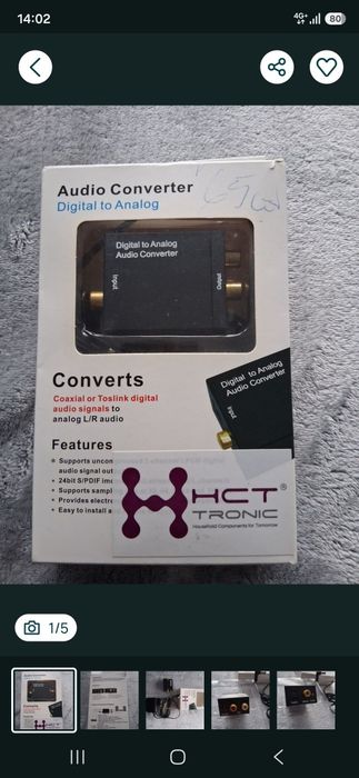 Convertor audio digital la analog