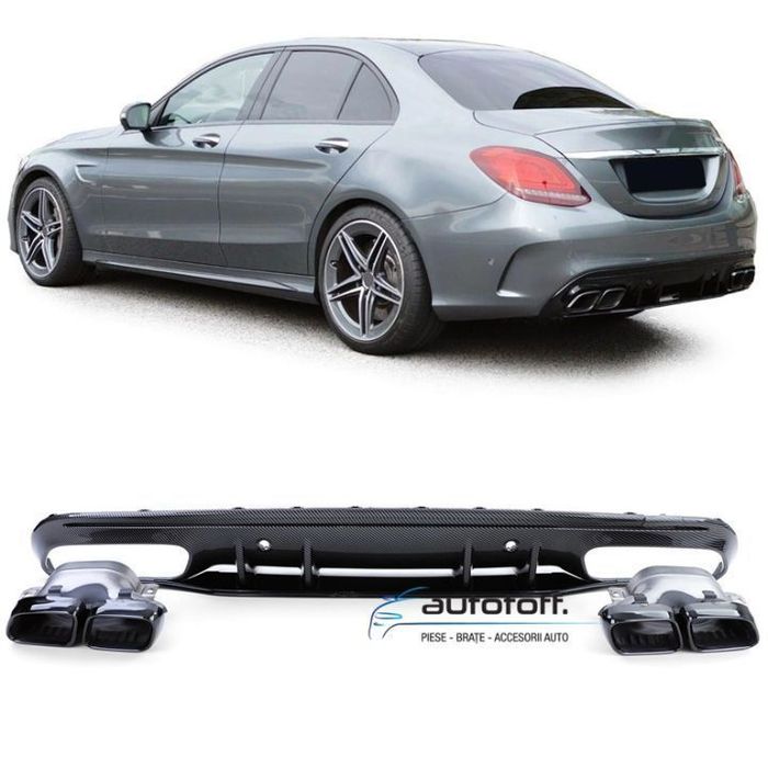 Difuzor bara spate Mercedes W205 C-Class C63 S (2018+) Carbon Look AMG