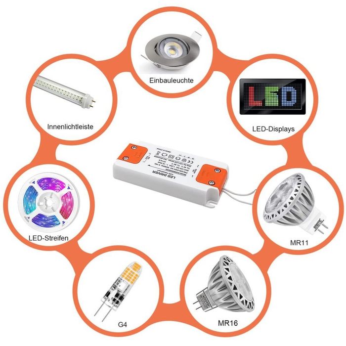 Set 2 transformatoare LED 230V–12V 15W NOI – AGOTD