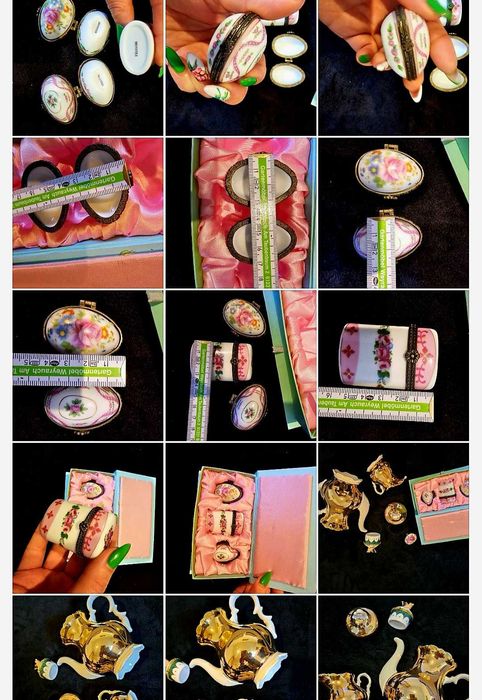 Порцеланов комплект- бижутерни кутии