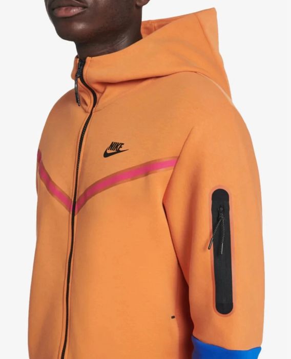 Мъжко горнище Nike Tech Fleece Curry/Pink/Blue - размер M
