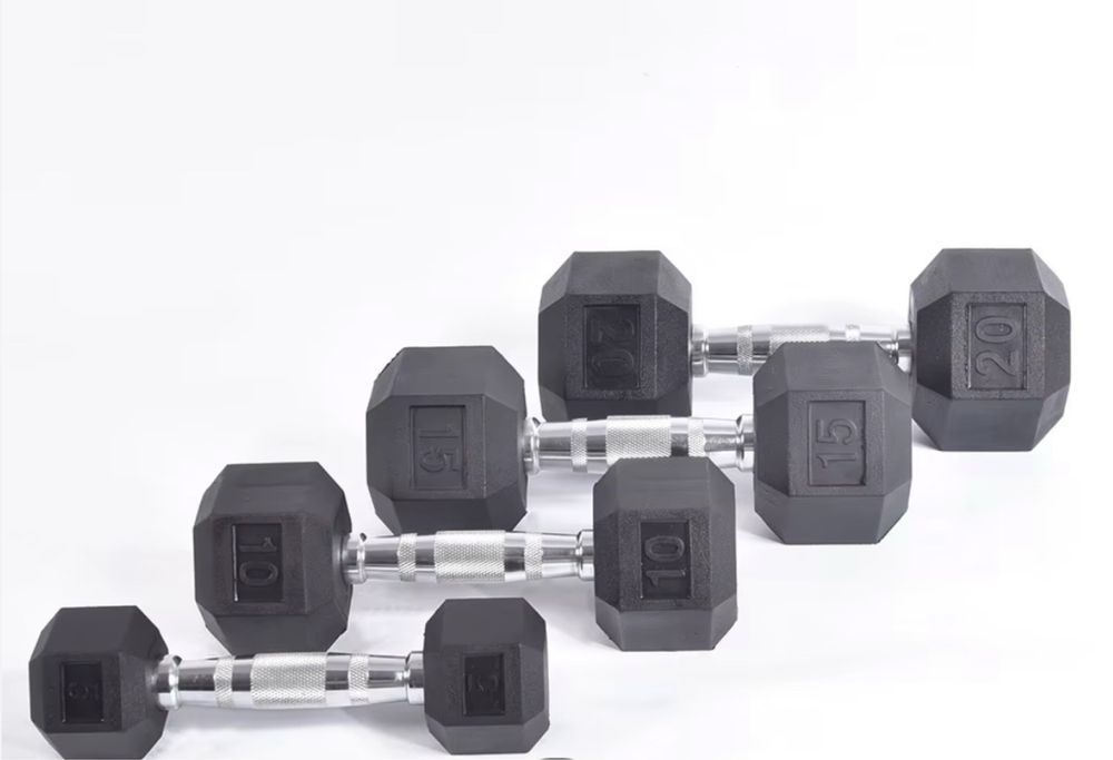 Гантелы резиновый никкеловый 2.5кг до 25кг