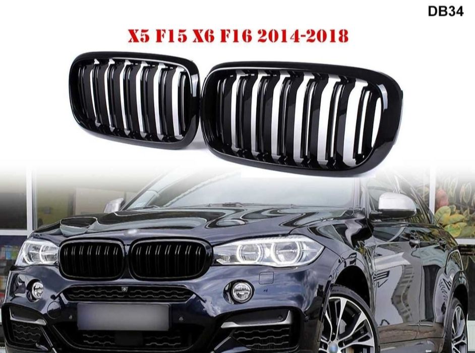 Grile BMW Duble M Negru Lucios / X5 X6 F15 F16