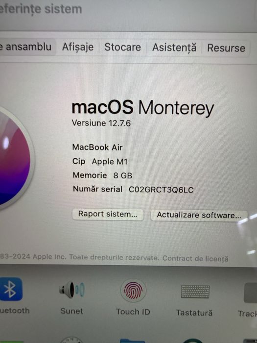 MacBook Air 13 M1 256GB 8GB RAM Ca Nou 100% Baterie