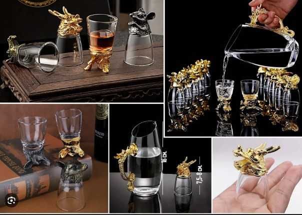 Оригинален подарък за мъж ловец чашки и тапа ловни трофеи