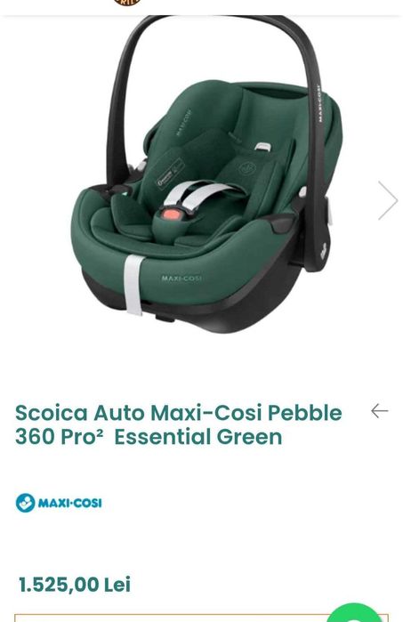 Scoica Maxi Cosi Pebble 360 pro + baza isofix rotativa Family Fix 360 pro