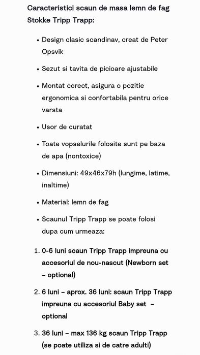 Scaun de masa Stokke Tripp Trapp