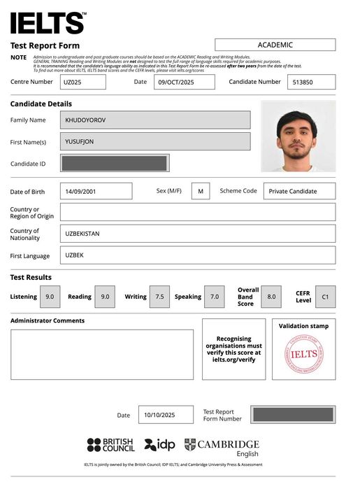 Подготовка к IELTS в индивидуальном формате (онлайн)