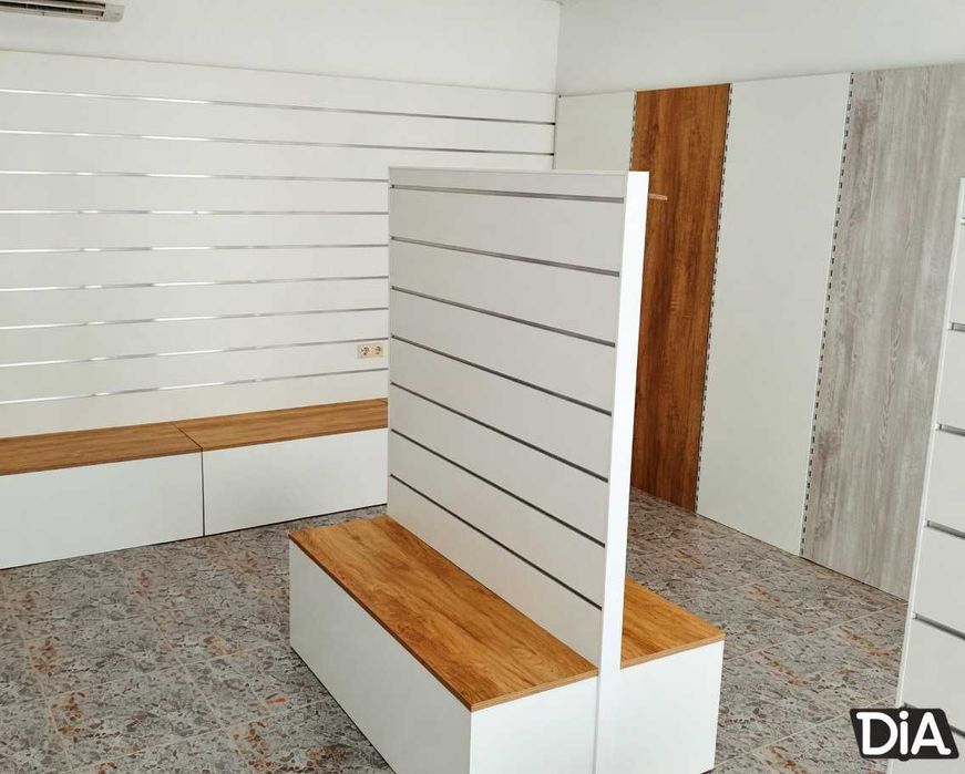 Экспопанель МДФ и Пластик, полка, крючки и аксессуары