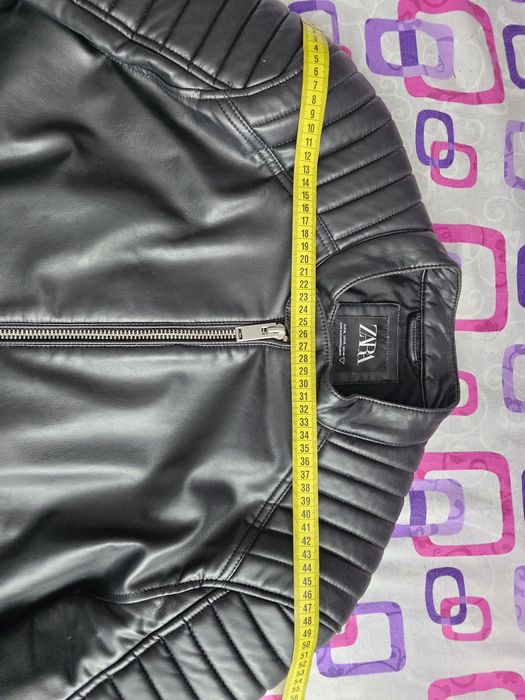 Geaca piele motor ZARA