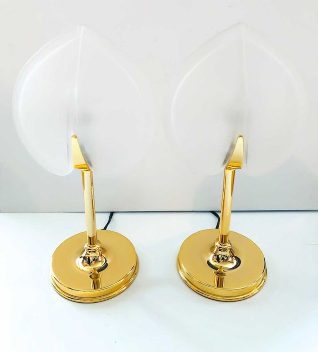 Veioze Art Deco Hollywood Regency, Belle Epoque, MCM, alamă, vintage