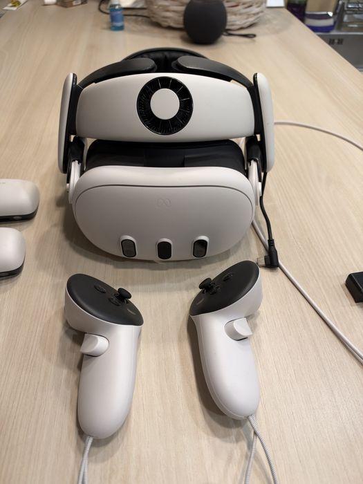 META Quest 3, VR, 512GB, Alb + curea BOBOVR S3 PRO