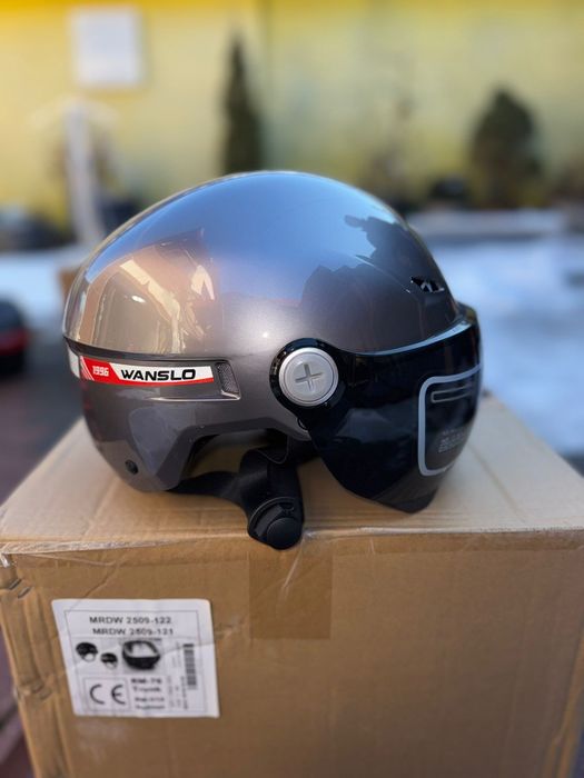 Casca protectie cu viziera fumurie