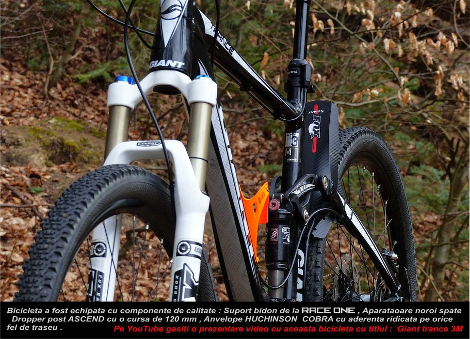Bicicleta Full suspension Giant Trance -  marimea M - 26" cu dropper post 120 mm