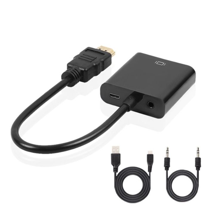 Конвертер DVI-VGA HDMI-VGA + audio + power.