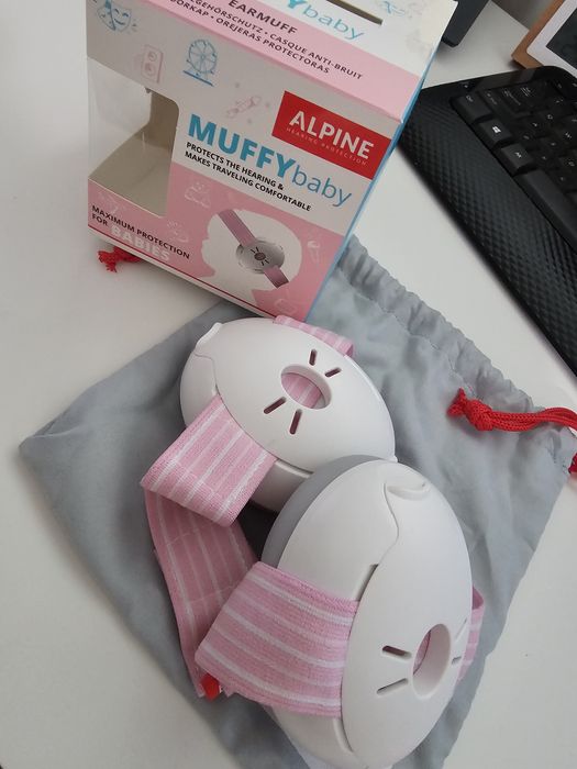 Casti antifonice pentru bebelusi de la 0-3 ani Muffy Baby Pink ALP24951, Alpine