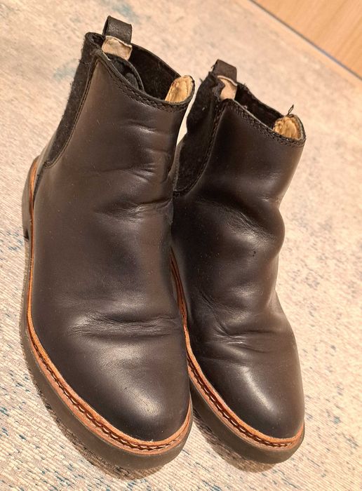 Дамски кожени черни боти Clarks, 37 номер