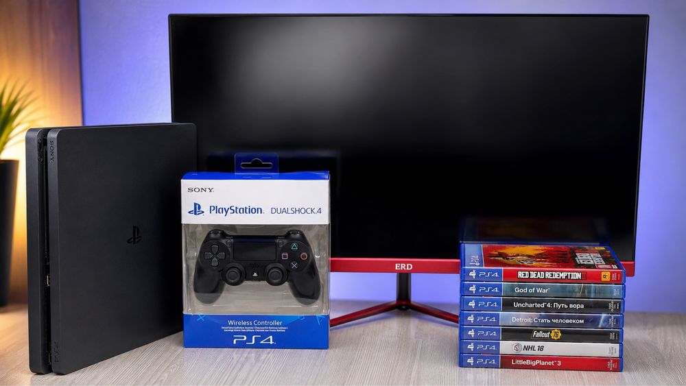 PS 4slim и комплектый