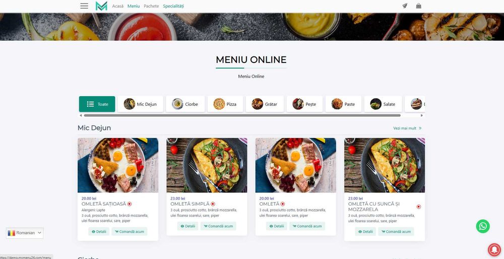 Business la cheie: Platformă tip Glovo/Tazz + QR Menu restaurante