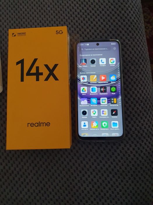 Телефон  14х realme GSM нов с гаранция  от Yettel  Samsung    + подаръ