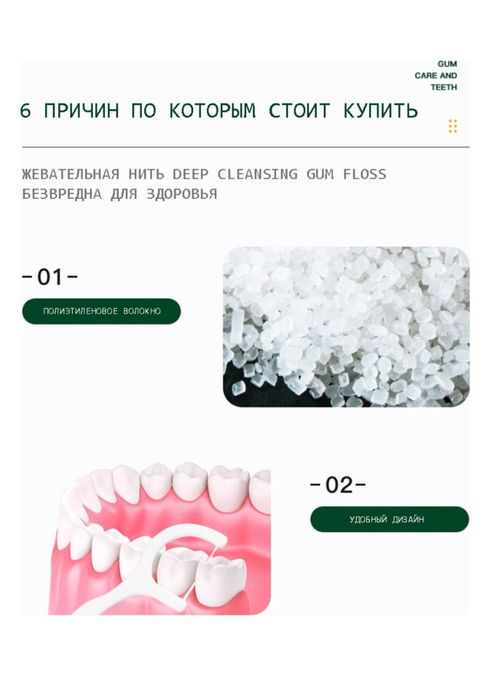 Зубная нить зубочистка