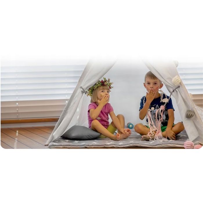 Палатка за игра в стил Монтесори, "Likesmart Fluffy Clouds" за деца