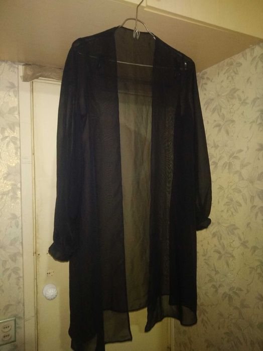 Накидка женская полупрозрачная черная