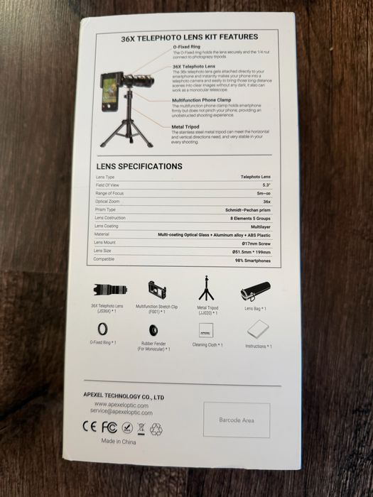 Apexel 36x Telephoto Lens Kit