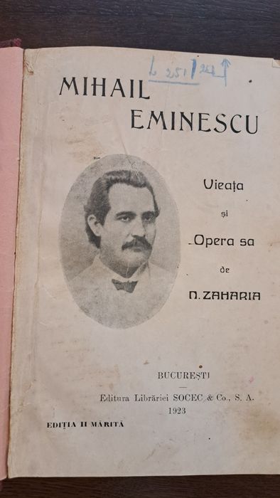 Mihail Eminescu Viata si opera lui (1923)