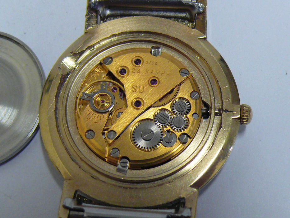 Съветски Sekonda/Poljot DeLuxe Позлатен Мъжки ръчен часовник, работещ