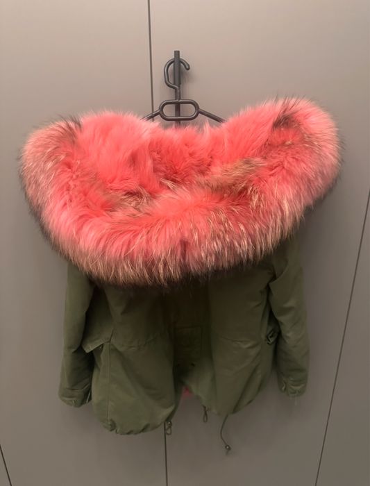 Парка с естествен косъм от лисица