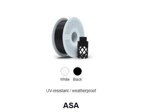 Филамент ASA Next Shapes, чёрный и белый, 1кг/1.75мм