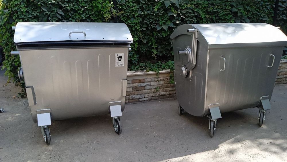 Контейнер, Горяче-оцинкованный Мусорный бак 1100 литров