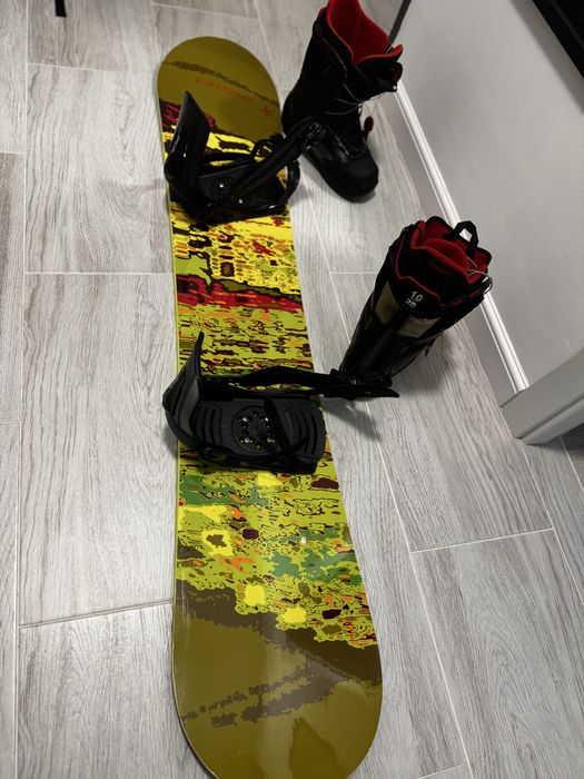 Placa Snowboard Pale Sandstorm Green 159cm /legaturi rage