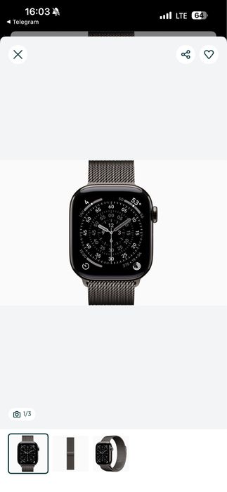 Apple whach 11 42 mm Milanese Loop+LTE(Slate) 2026