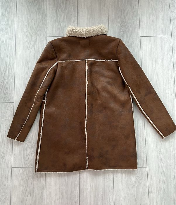 Кафяво дамско палто