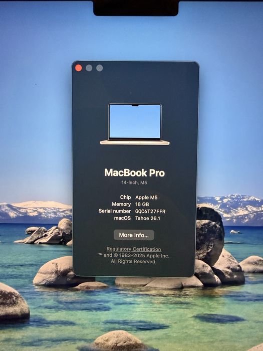 MacBook Pro 14” M5  Silver 512gb - 7199