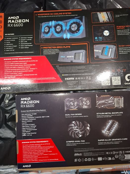 Продавам видео карти AMD Radeon RX 6600 с капацитет от 8 GB
