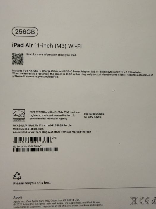 iPad Air M3 256Gb