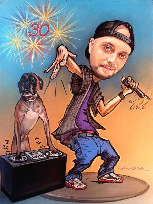 Ръчно рисувани карикатури по снимка