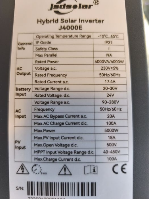 Inverter solar hibrid JSD Solar