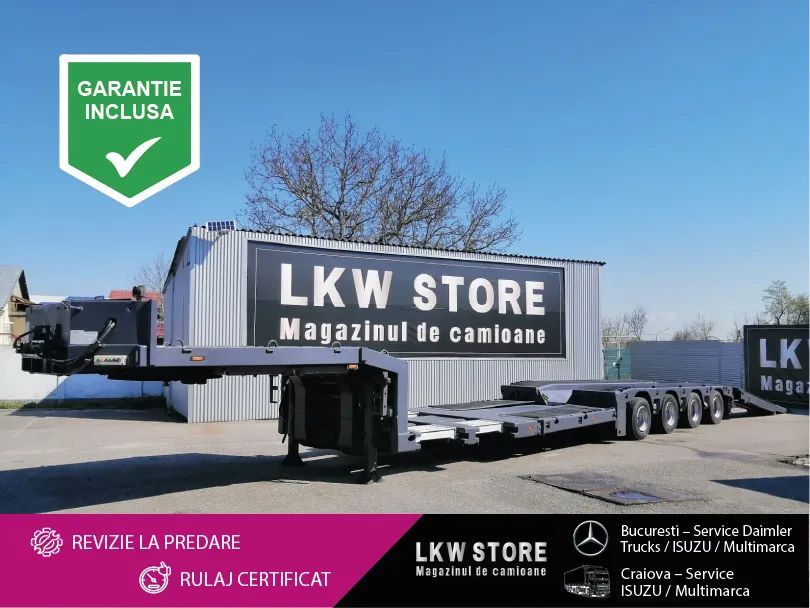 Langendorf Trailer-Tiefbett, 4 Axe, 59 to, extensie, TOP !!!