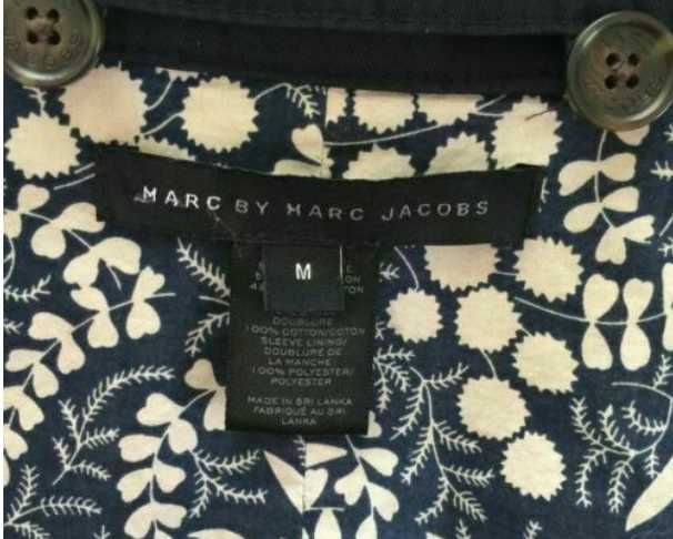 Marc Jacobs Яке за Дъжд Парка с Качулка Тъмно Синьо Размер М