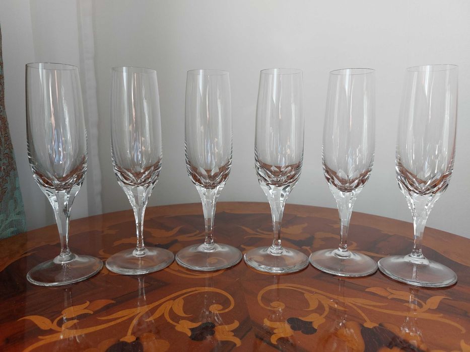 Set 6 pahare cristal șampanie nefololosite