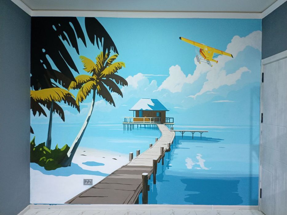 Роспись стен. Художник. Rassom