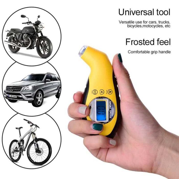 Электронный манометр для проверки давления шин.