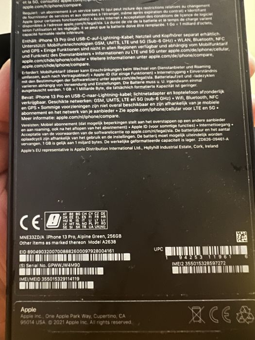 Iphone 13 pro 256gb